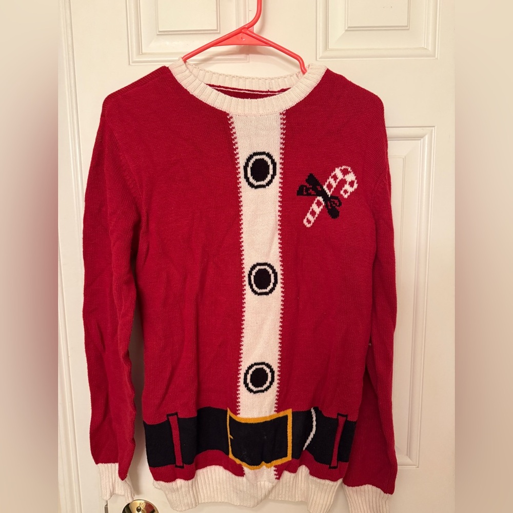 Ugly Christmas Sweater Red Santa Design